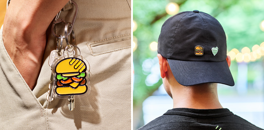 HUMAN MADE x SHAKE SHACK Key Ring & Pins